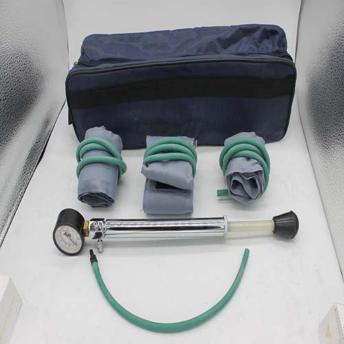 Pneumatic Tourniquet Set Alongwith Handpump And Three Cuffs Dlx (With PreSSure Pump On The Cuffs)